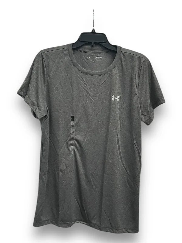 Athletic Top Short Sleeve By Under Armour In Grey, Size: Xl Minimalist Men's Casual 