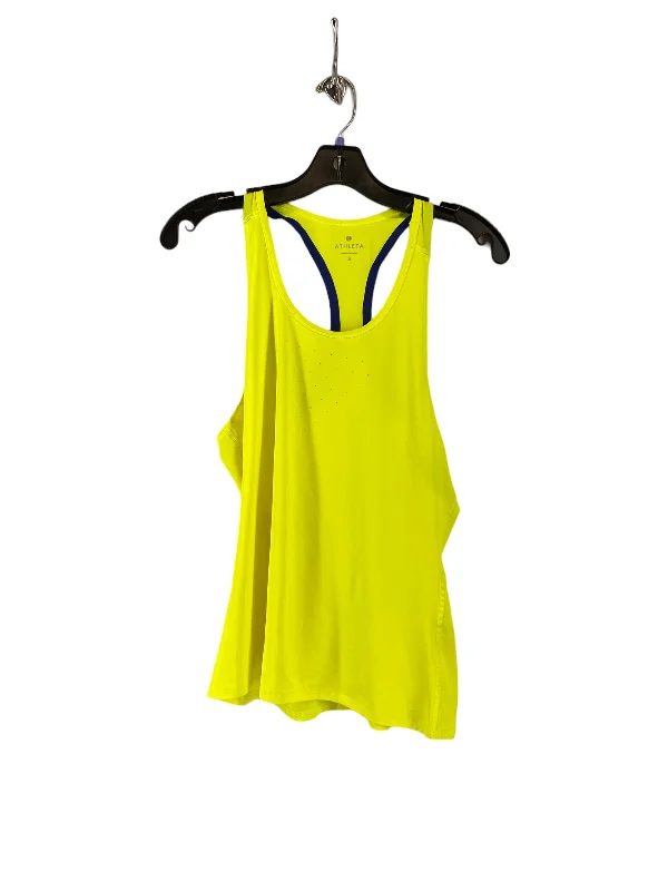 Yellow Athletic Tank Top Athleta, Size S Trendy Men's Scandinavian
