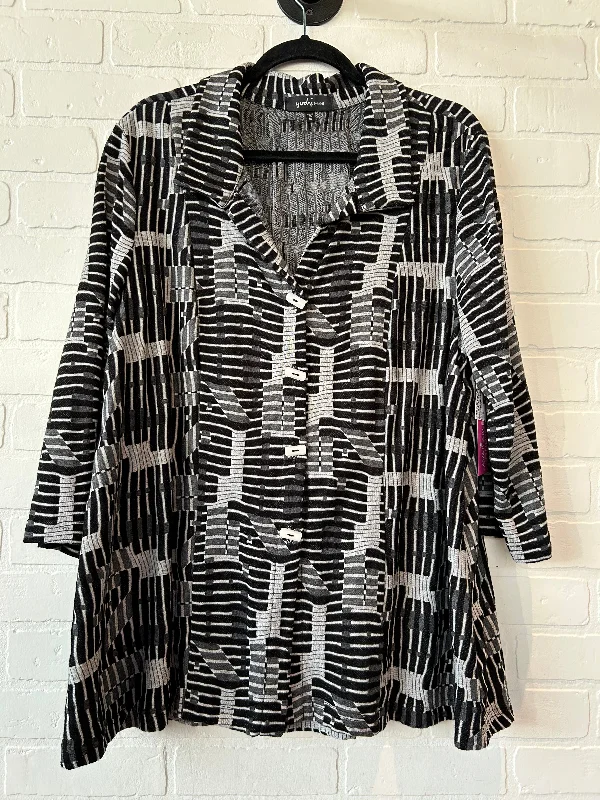 Jacket Shirt By yushi In Black & Grey, Size: Xl Earthy Men's Hemp