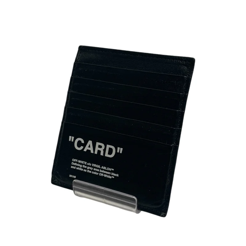 OFF-WHITE/Wallet/Leather/BLK/"Card" Cardholder Cool Men's Skate