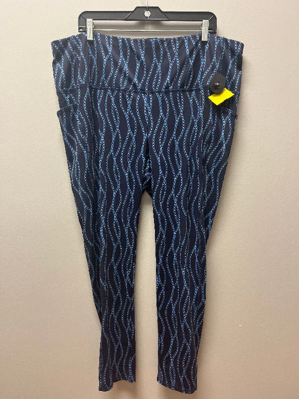 Athletic Leggings By Zenergy By Chicos In Blue, Size: 2x Practical Men's Quick