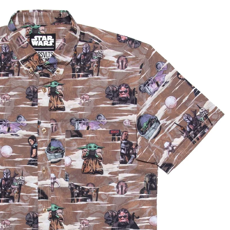 Star Wars™ Mandalorian™ "Mando Montage" – KUNUFLEX Short Sleeve Shirt Artistic Men's Avant