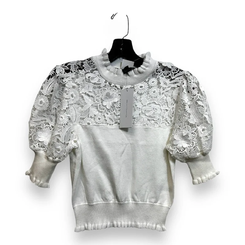 Top Short Sleeve By French Connection In White, Size: S Masculine Men's 