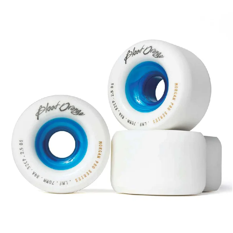 Blood Orange Morgan Pro Series 70mm, 84a Longboard Wheels - White Elegant Men's Formal 