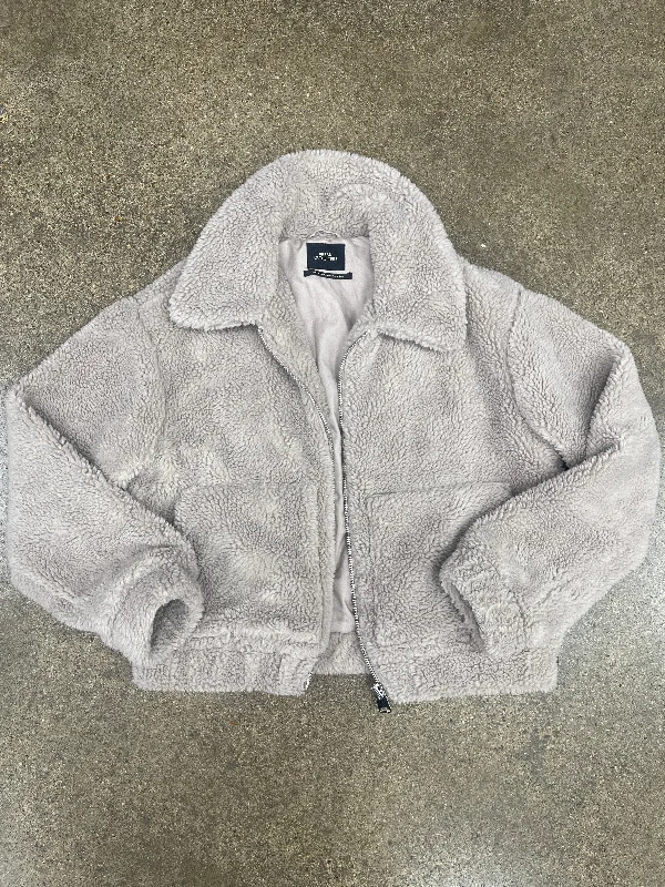 Jacket Faux Fur & Sherpa By Urban Outfitters In Brown, Size:S Sleek Men's Metallic