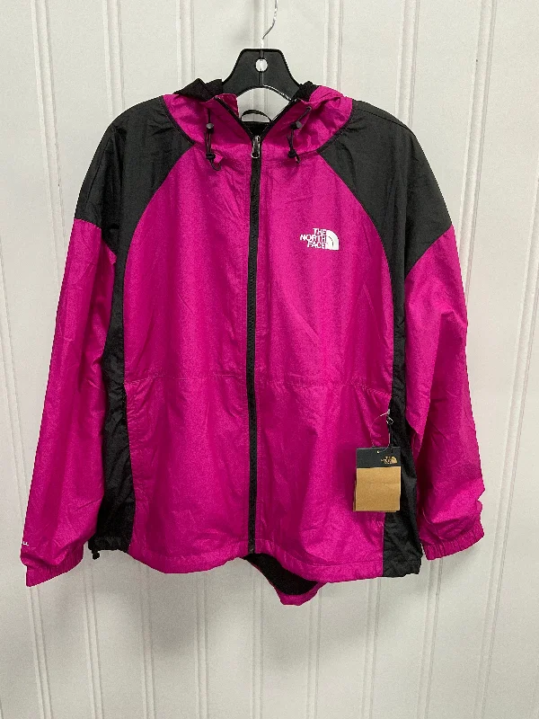 Jacket Windbreaker By The North Face In Black & Pink, Size:Xxl Masculine Men's Thick