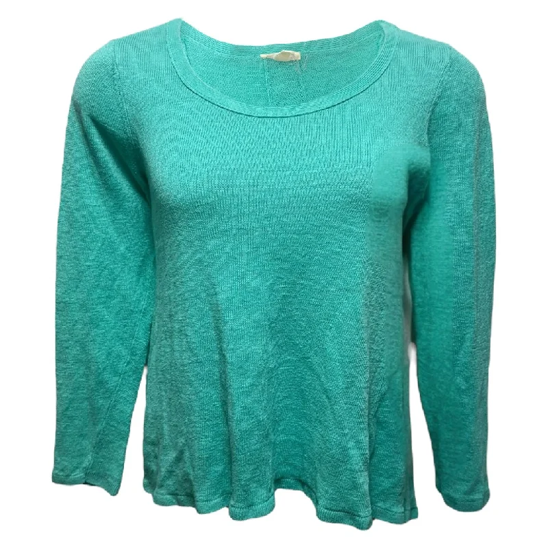 Organic Linen Sweater By Eileen Fisher In Aqua, Size: M Modern Men's Tech