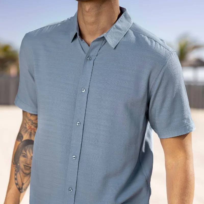 Ocean Mist – Bamboo Short Sleeve Shirt Relaxed Men's Beach