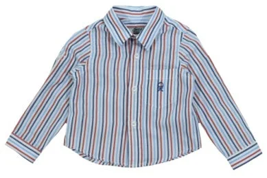 Boy Striped Dress Shirt Athletic Men's Compression