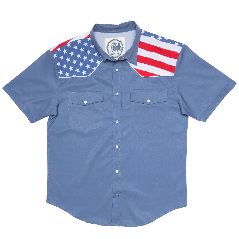 "The Boss" – Roper Short Sleeve Polished Men's Satin