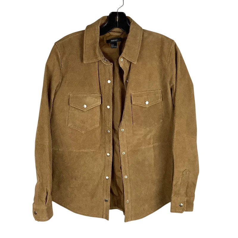 Coat Leather By Forever 21 In Brown, Size: S Streetwear Style