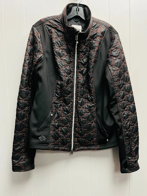 Jacket Puffer & Quilted By Harley Davidson In Black & Orange, Size: Xl Refined Men's Classic 