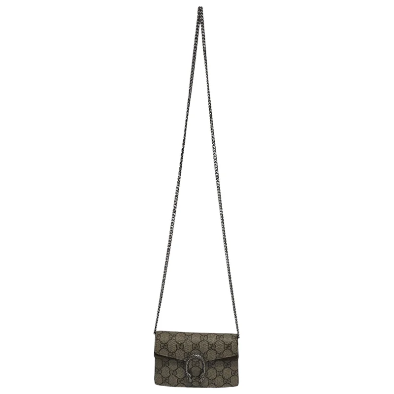 GUCCI/Clutch Bag/Monogram/Leather/KHK/Dionysus Taupe Small GG Elegant Men's Formal 