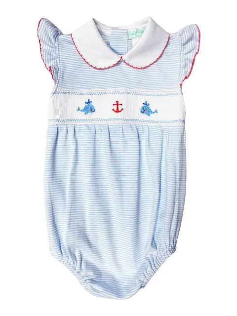 Whales Smocked Romper Adventure