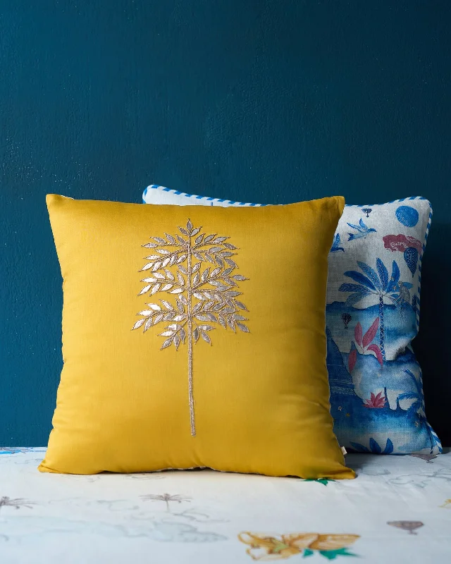 Yellow Golden Palm Cushion Cover - Reversible Dynamic Men's Moto