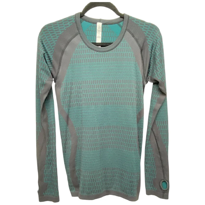 Athletic Top Long Sleeve Crewneck By Lululemon In Black & Green, Size: 6 Bold Men's Statement