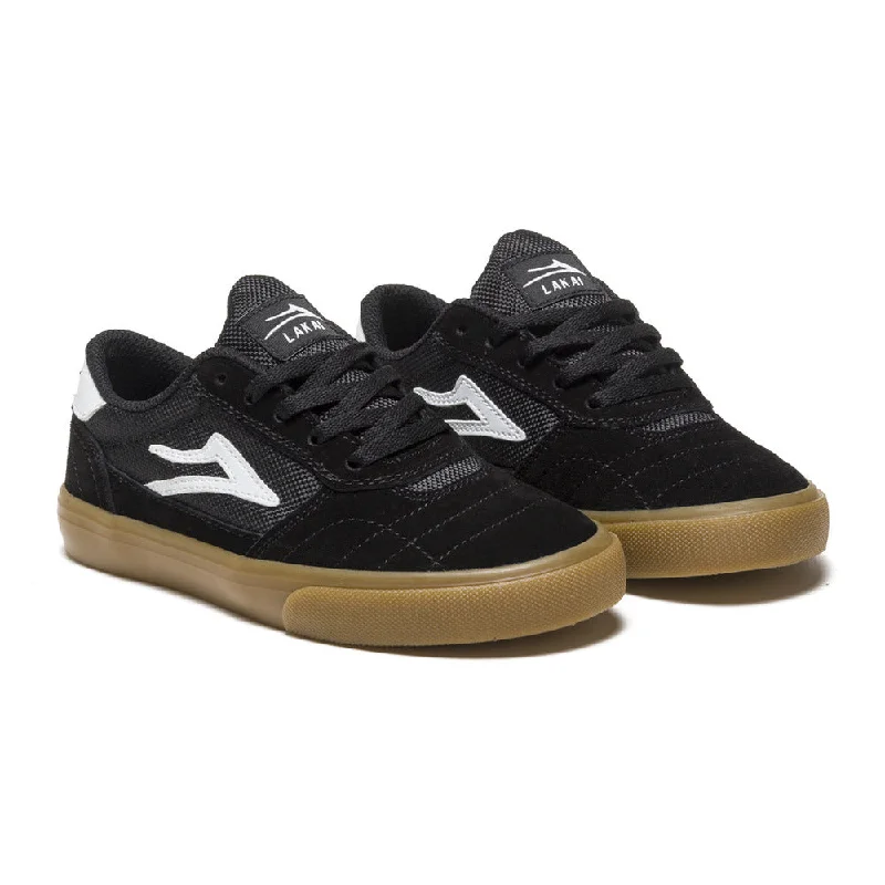 Lakai Cambridge Kids Skate Shoes - Black Suede Vacation