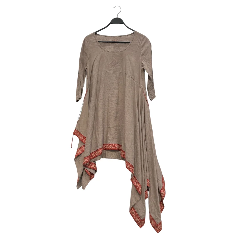 KAPITAL/Asymmetrical Three-Quarter Sleeve Tunic Dress/0 Unique Men's Upcycled