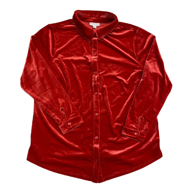 TOP LS by CHARTER CLUB In RED, Size: XXL Artistic Men's Avant