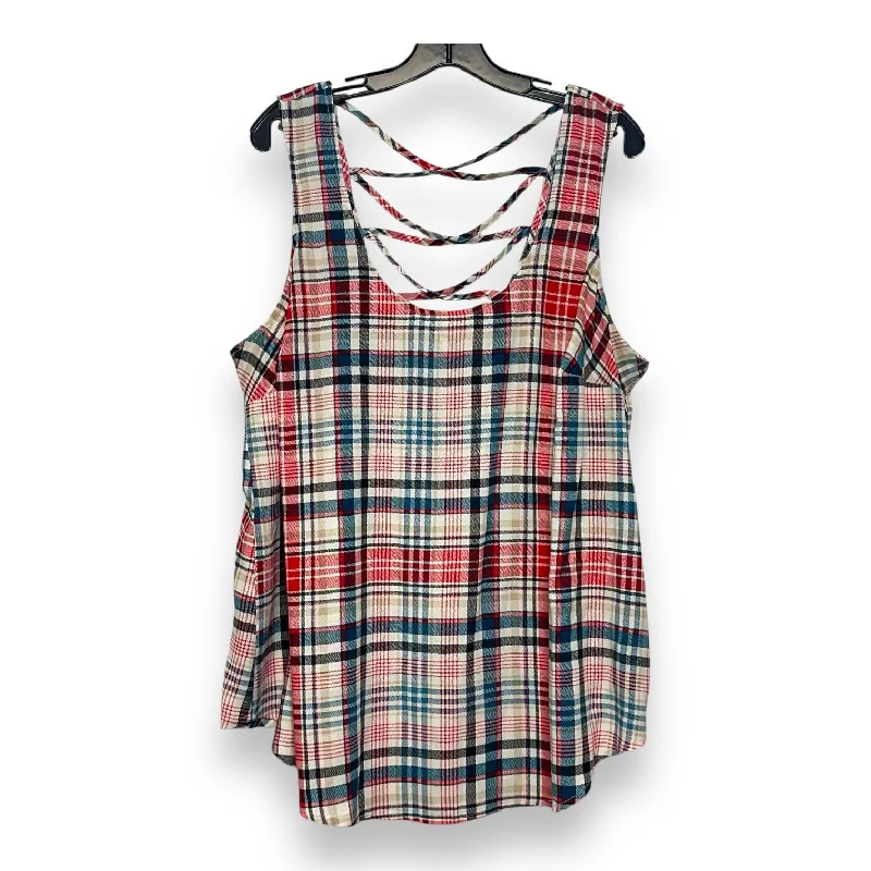 Top Sleeveless By Torrid In Plaid Pattern, Size: 2x Sophisticated Men's French