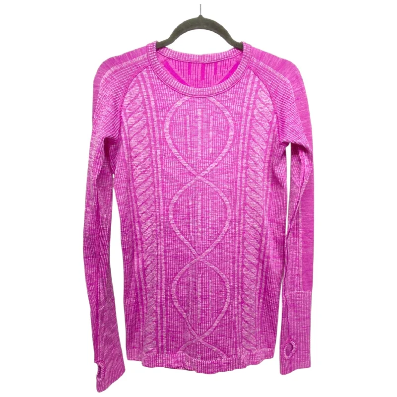Athletic Top Long Sleeve Crewneck By Lululemon In Purple, Size: 8 Relaxed Men's Australian 