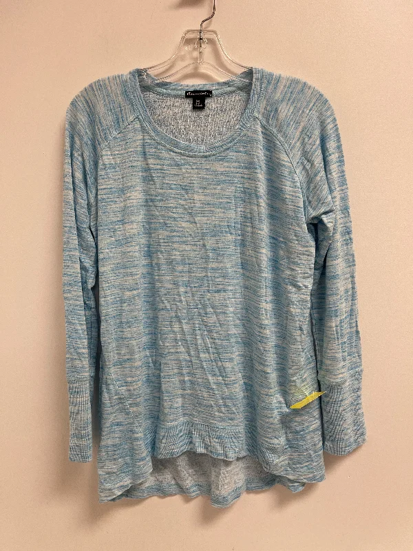 Athletic Top Long Sleeve Crewneck By Champion In Blue, Size: 2x Street