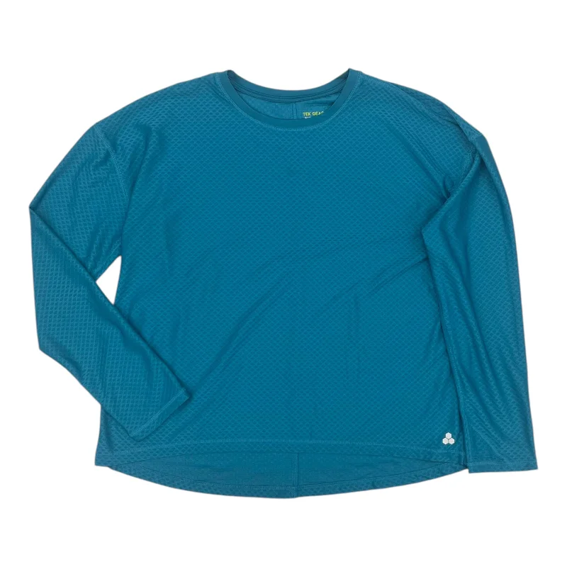 Athletic Top Ls Crewneck By Tek Gear In Blue, Size:Xl Refined Men's European
