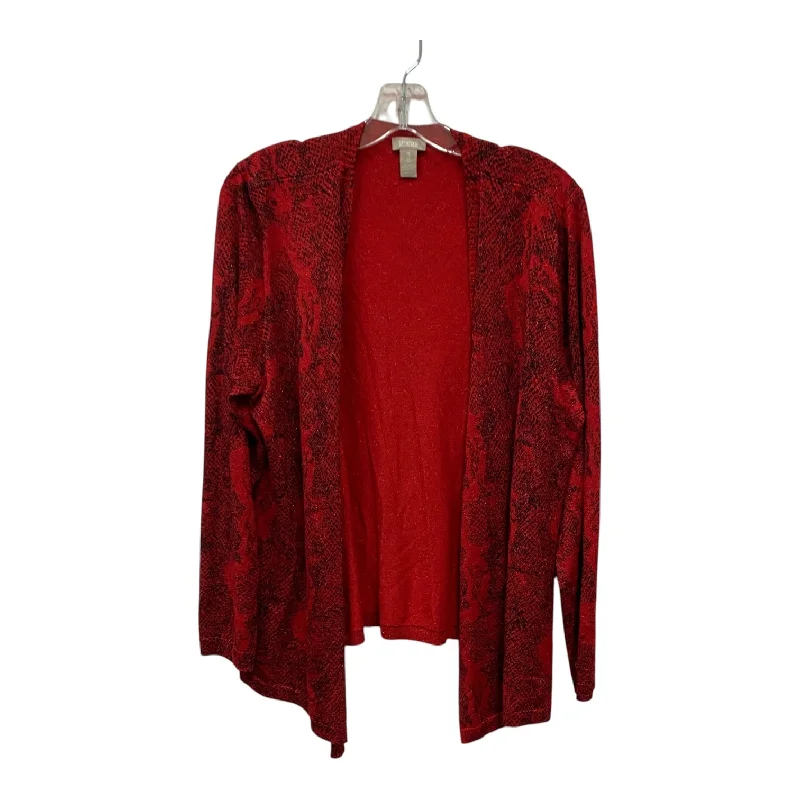 Sweater Cardigan By Chicos In Red, Size:Xl Beach
