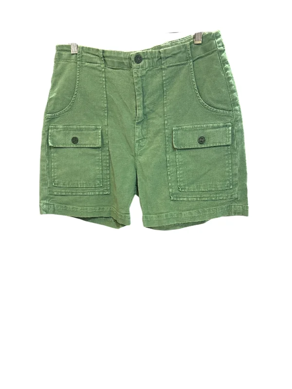 Shorts By Mother In Green Denim, Size: 14 Laid