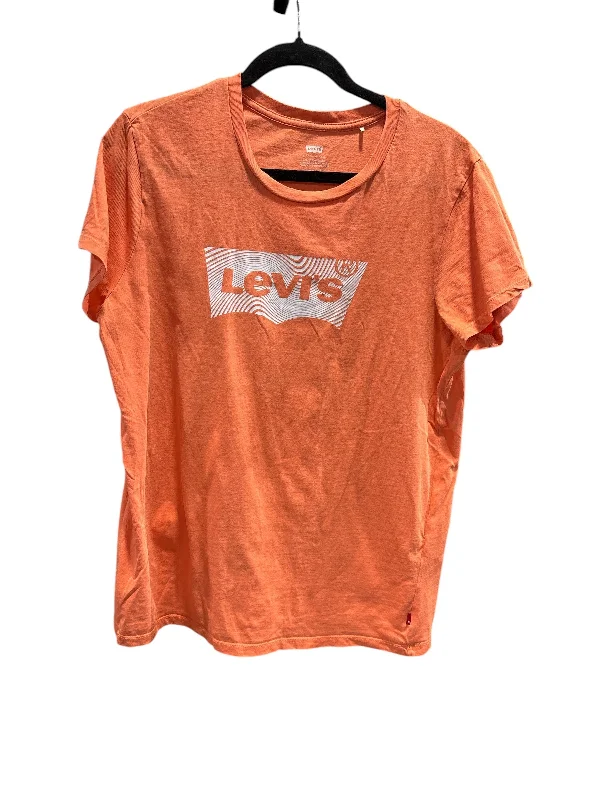 Top Short Sleeve By Levis Capital E In Orange, Size: Xl Confident Men's Power