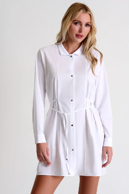 Poplin Shirt Tunic With Cinched Waist - 52546-84-000 Dapper Men's Bow