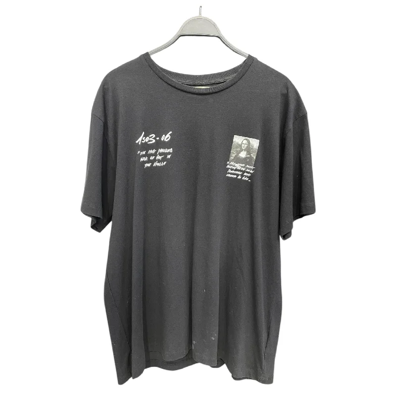 OFF-WHITE/T-Shirt/Cotton/BLK/High Neck/All Over Print/mona lisa Dynamic Men's Glow