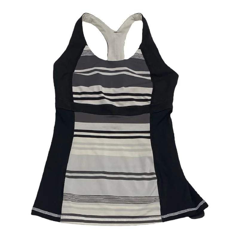 Striped Pattern Athletic Tank Top Lululemon, Size S Monochromatic Office Style