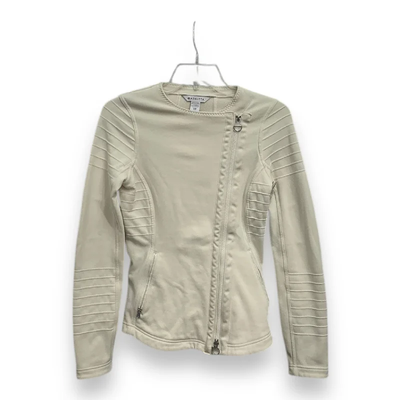 Athletic Jacket By Athleta In Cream, Size: Xxs Modern Men's Geometric