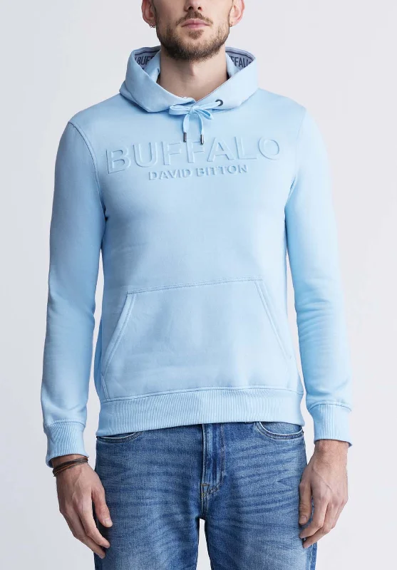 Fadol Men's Fleece Hoodie in Sky Blue - BPM13610V Tailored