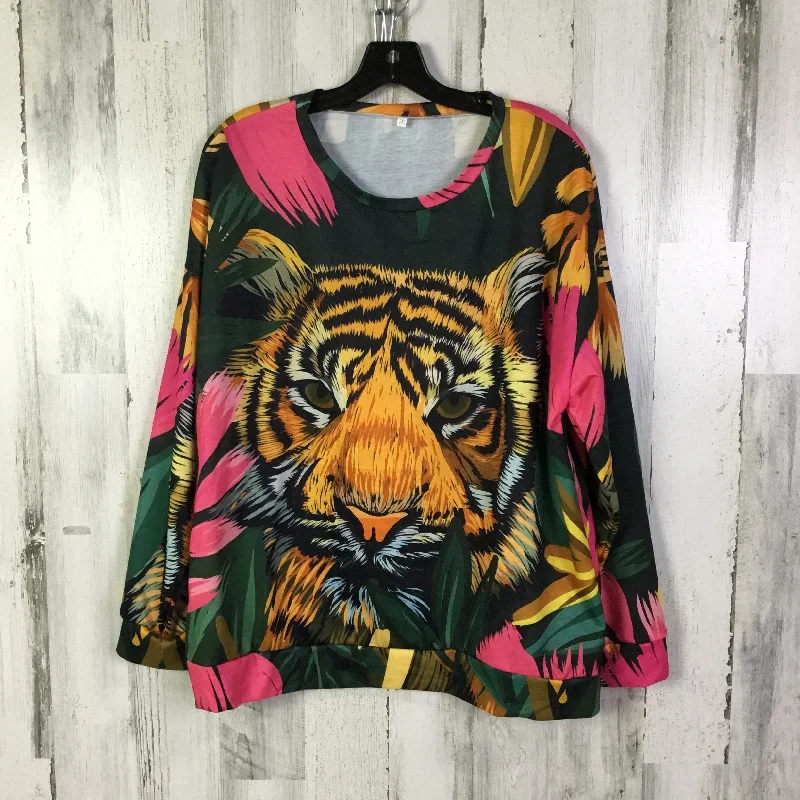 Top Long Sleeve By Clothes Mentor In Green & Yellow, Size: 2x Vintage Men's 1970S Disco