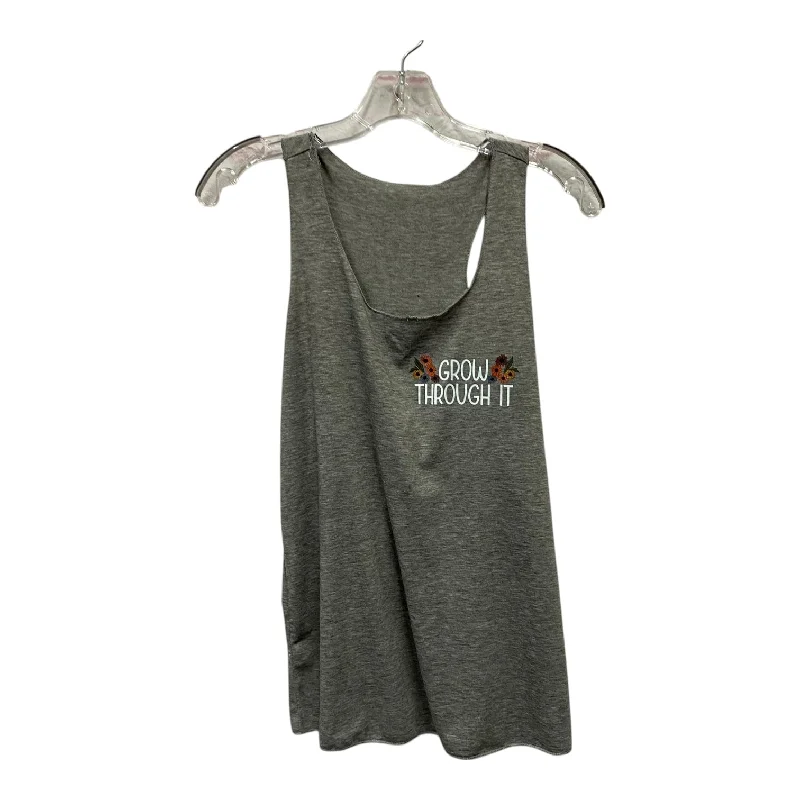 Athletic Tank Top  In Grey, Size:M Luxurious Men's High