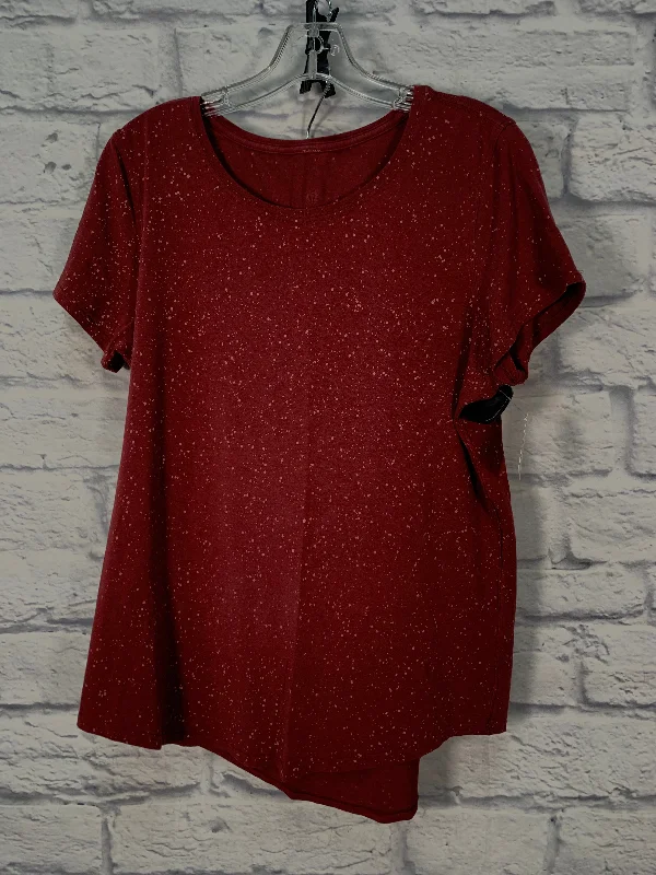 Athletic Top Short Sleeve By Lululemon In Red, Size: M Modern Men's Tech