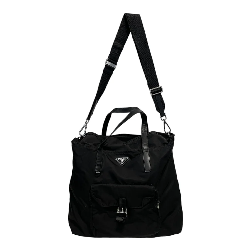 PRADA/Cross Body Bag/OS/Nylon/BLK/TESSUTO MESSENGER Unique Men's Upcycled