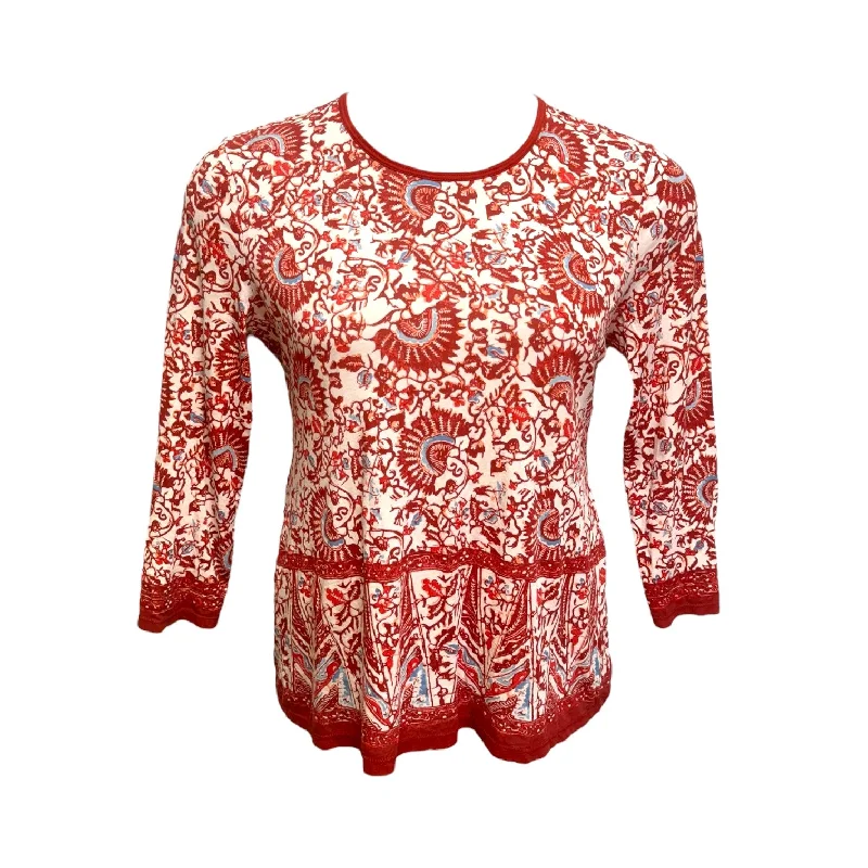 Top Long Sleeve Designer By Tory Burch In Multi-colored, Size: M Relaxed Men's Australian 