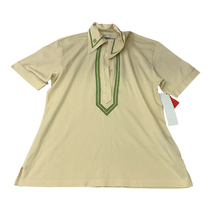 Top Short Sleeve Designer By Tory Burch In Yellow, Size: S Masculine Men's 