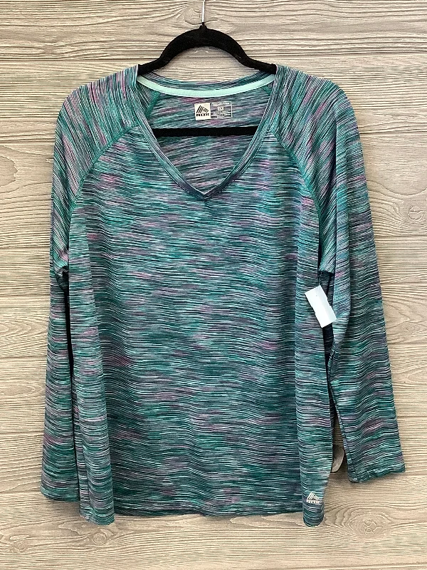 Athletic Top Long Sleeve Crewneck By Rbx In Blue & Purple, Size: 2x Vacation