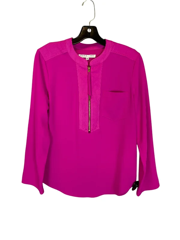 Top Long Sleeve Designer By Trina Turk In Purple, Size: S Sporty Men's Tennis