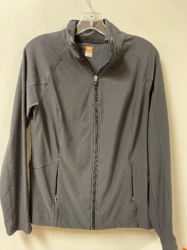 Athletic Jacket By Lucy In Grey, Size: M Laid