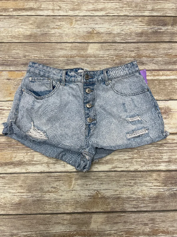 Shorts By Forever 21 In Blue Denim, Size: 10 Monochromatic All