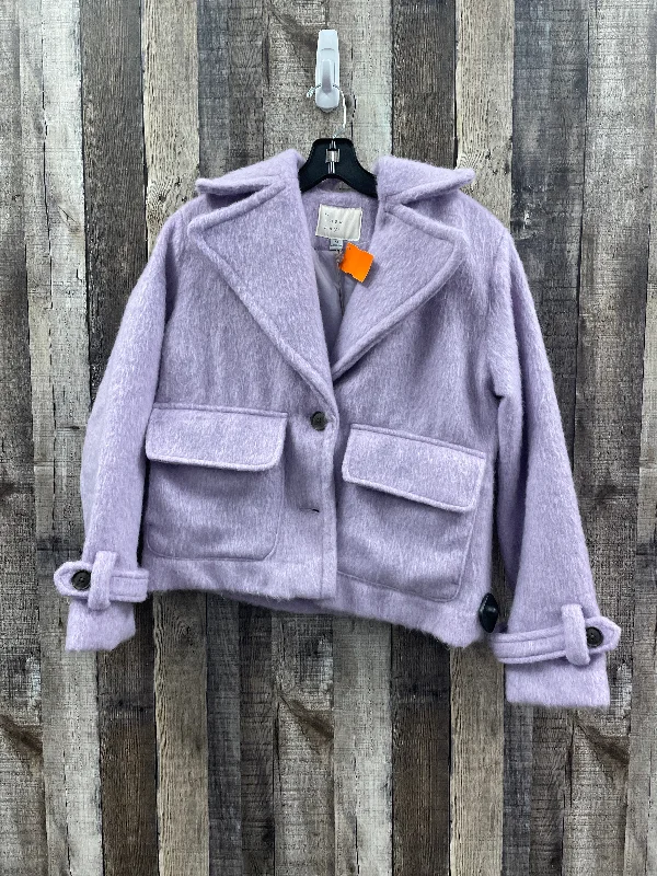 Coat Peacoat By A New Day In Purple, Size: Xs Casual Men's Japanese 