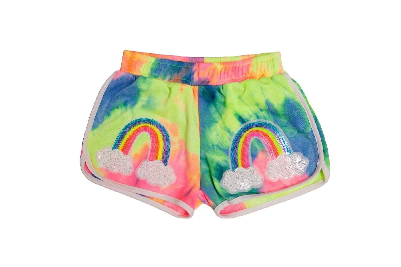 Tie Dye Rainbow Shorts Trendy Men's Bucket
