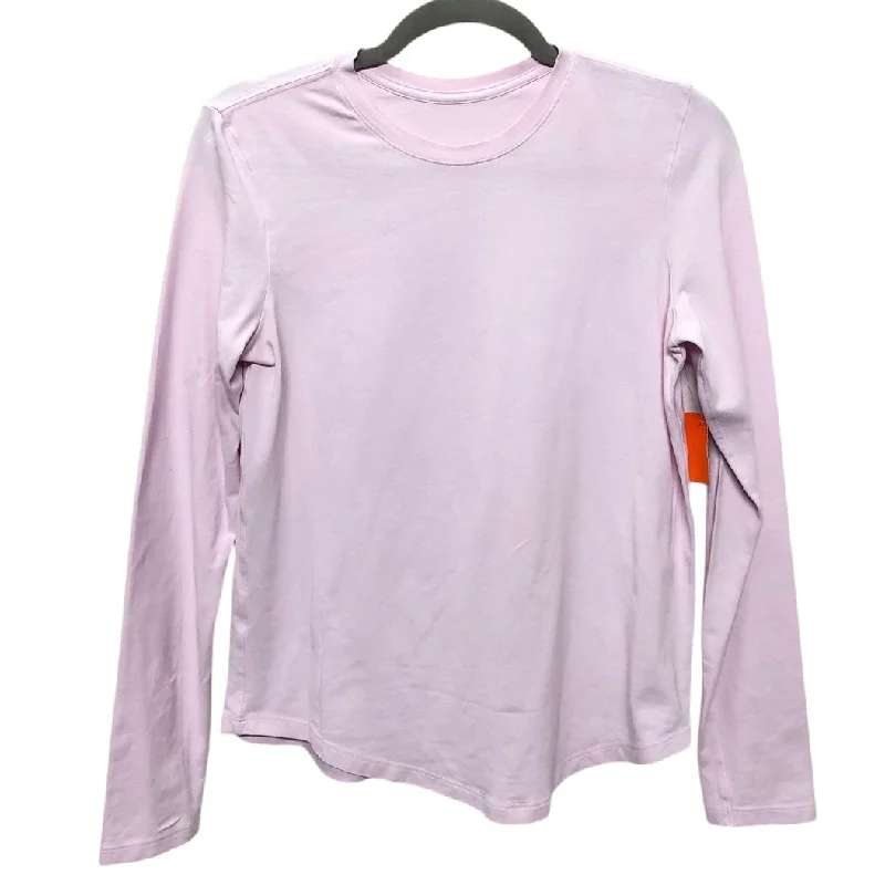 ATHLETIC TOP LS CREWNECK by LULULEMON In PINK, Size: 6 Casual Men's Loose
