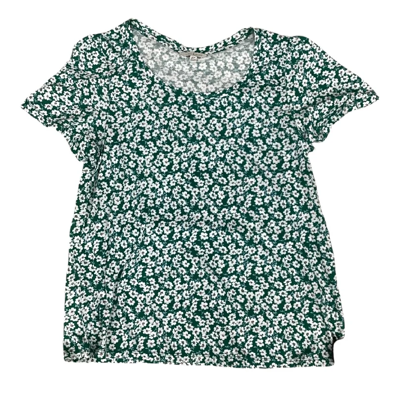 Top Short Sleeve Designer By Lucky Brand In Floral Print, Size: M Traditional Men's Wool