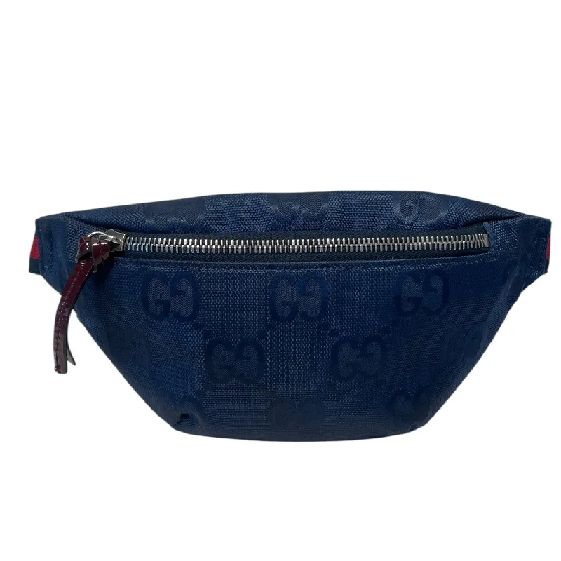 GUCCI/Fanny Pack/Monogram/Nylon/BLU/WEB OFF THE GRID Dynamic Men's High
